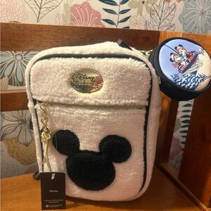 Our Universe Disney Mickey Mouse Ski Sherpa Crossbody Bag. NWT